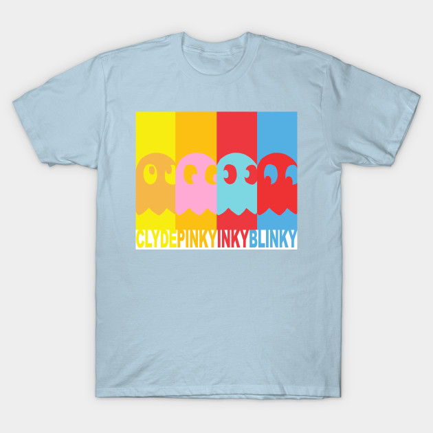 TSHIRT - PACMAN Inky, Blinky, Pinky and Clyde